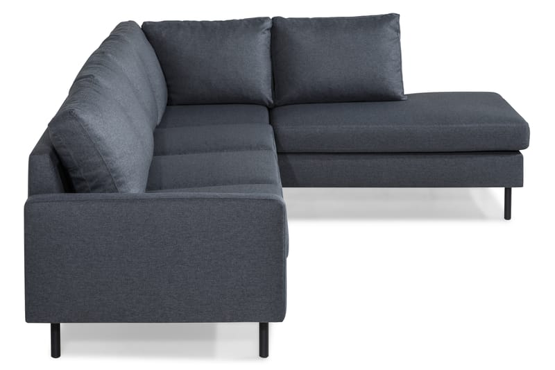 Peppe 4-sits Högervänd L-formad Schäslongsoffa i Tyg - Mörkgrå - Möbler - Vardagsrum - Soffor - Divansoffa & schäslong