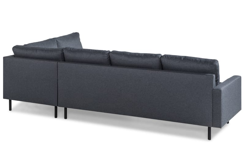 Peppe 4-sits Högervänd L-formad Schäslongsoffa i Tyg - Mörkgrå - Möbler - Vardagsrum - Soffor - Divansoffa & schäslong