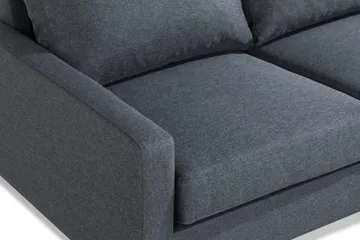 Peppe 4-sits Högervänd L-formad Schäslongsoffa i Tyg - Mörkgrå - Möbler - Vardagsrum - Soffor - Divansoffa & schäslong