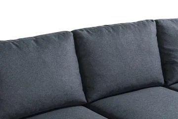 Peppe 4-sits Högervänd L-formad Schäslongsoffa i Tyg - Mörkgrå - Möbler - Vardagsrum - Soffor - Divansoffa & schäslong