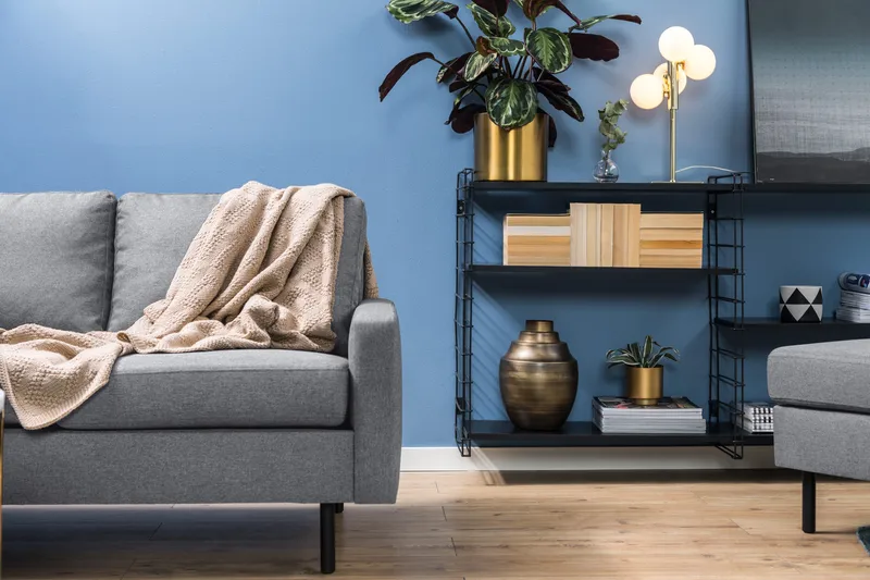 Peppe 4-sits Vänstervänd L-formad Schäslongsoffa i Tyg - Ljusgrå - Möbler - Vardagsrum - Soffor - Divansoffa & schäslong