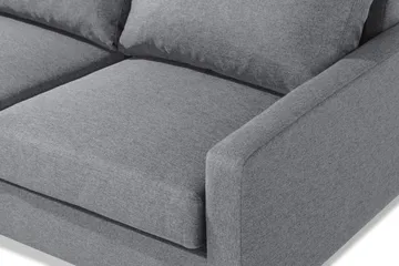 Peppe 4-sits Vänstervänd L-formad Schäslongsoffa i Tyg - Ljusgrå - Möbler - Vardagsrum - Soffor - Divansoffa & schäslong