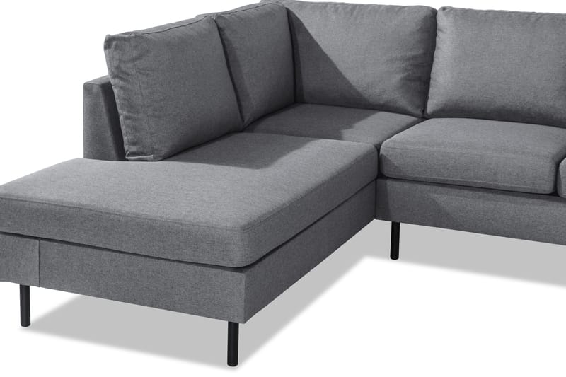 Peppe 4-sits Vänstervänd L-formad Schäslongsoffa i Tyg - Ljusgrå - Möbler - Vardagsrum - Soffor - Divansoffa & schäslong