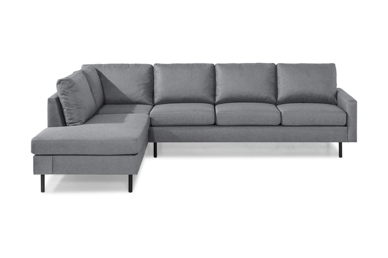 Peppe 4-sits Vänstervänd L-formad Schäslongsoffa i Tyg - Ljusgrå - Möbler - Vardagsrum - Soffor - Divansoffa & schäslong
