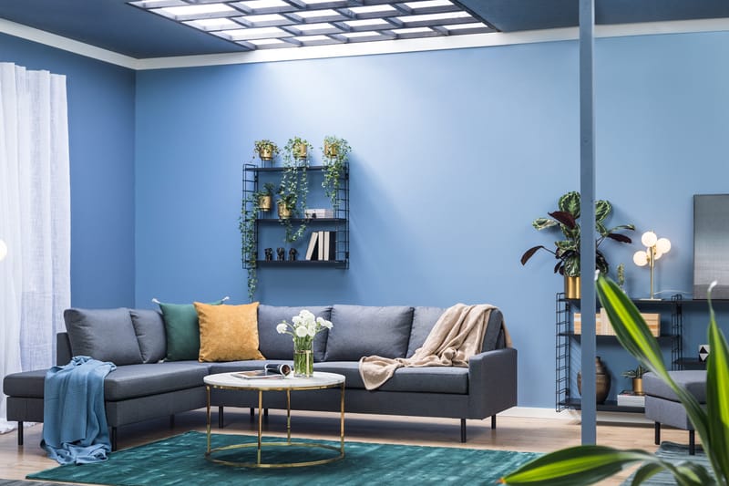 Peppe 4-sits Vänstervänd L-formad Schäslongsoffa i Tyg - Mörkgrå - Möbler - Vardagsrum - Soffor - Divansoffa & schäslong