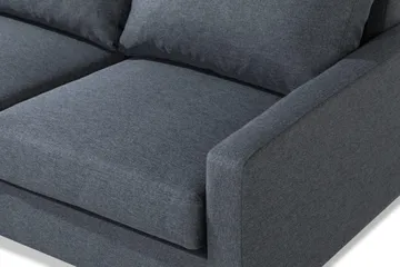 Peppe 4-sits Vänstervänd L-formad Schäslongsoffa i Tyg - Mörkgrå - Möbler - Vardagsrum - Soffor - Divansoffa & schäslong