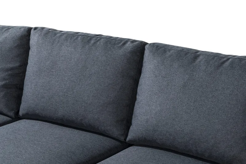 Peppe 4-sits Vänstervänd L-formad Schäslongsoffa i Tyg - Mörkgrå - Möbler - Vardagsrum - Soffor - Divansoffa & schäslong