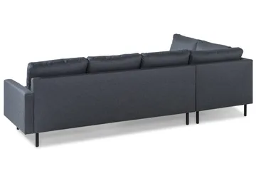 Peppe 4-sits Vänstervänd L-formad Schäslongsoffa i Tyg - Mörkgrå - Möbler - Vardagsrum - Soffor - Divansoffa & schäslong