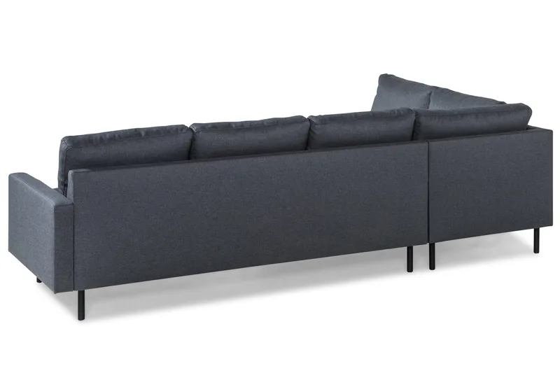 Peppe 4-sits Vänstervänd L-formad Schäslongsoffa i Tyg - Mörkgrå - Möbler - Vardagsrum - Soffor - Divansoffa & schäslong