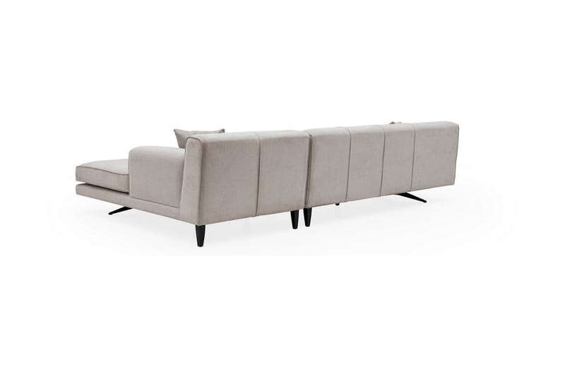 POLONES Divansoffa Höger Beige/Svart - Möbler - Vardagsrum - Soffor - Divansoffa & schäslong