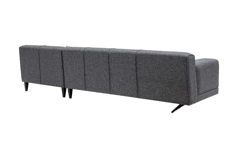 POLONES Divansoffa Höger Grå/Svart - Möbler - Vardagsrum - Soffor - Divansoffa & schäslong