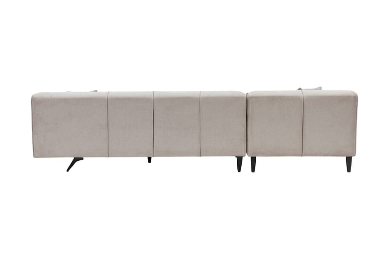 POLONES Divansoffa Vänster Beige/Svart - Möbler - Vardagsrum - Soffor - Divansoffa & schäslong