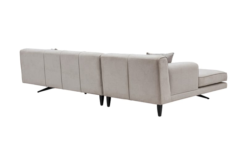 POLONES Divansoffa Vänster Beige/Svart - Möbler - Vardagsrum - Soffor - Divansoffa & schäslong
