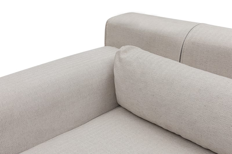 POLONES Divansoffa Vänster Beige/Svart - Möbler - Vardagsrum - Soffor - Divansoffa & schäslong