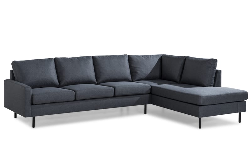 RACKO 4-sits Soffa med Schäslong Höger Mörkgrå - Möbler - Vardagsrum - Soffor - Divansoffa & schäslong