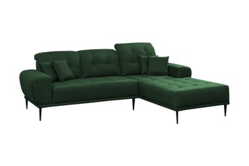 RAPAKI 3-sits Soffa med Divan Höger Grön