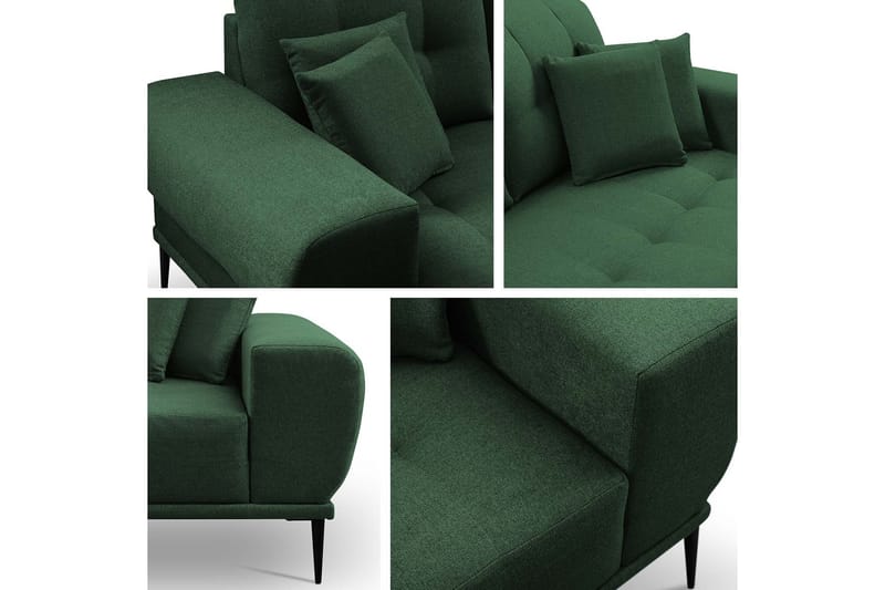 RAPAKI 3-sits Soffa med Divan Vänster Grå - Möbler - Vardagsrum - Soffor - Divansoffa & schäslong