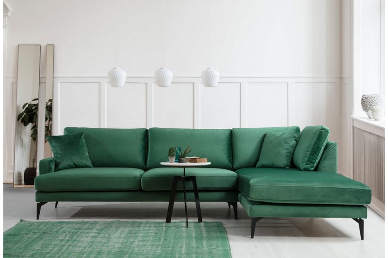 REALINI Divansoffa Grön/Svart - Möbler - Vardagsrum - Soffor - Divansoffa & schäslong