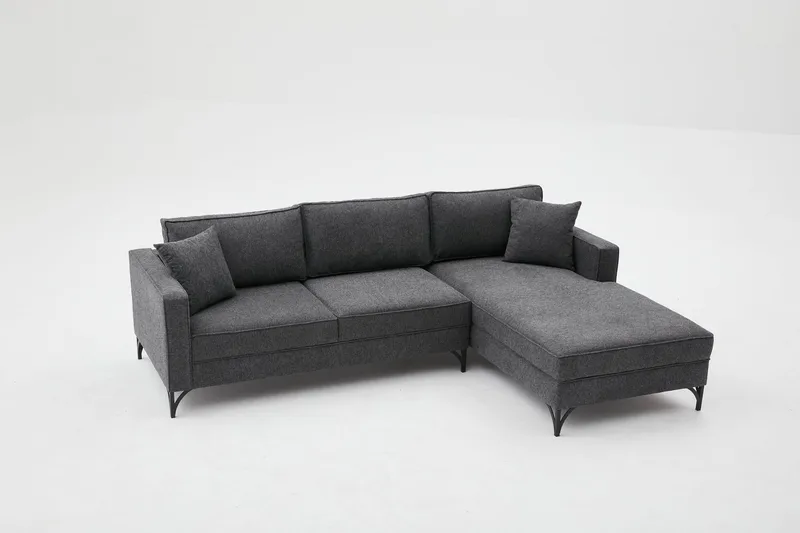 Retzow Soffa m. Divan 4-sits - Antracit - Möbler - Vardagsrum - Soffor - Divansoffa & schäslong