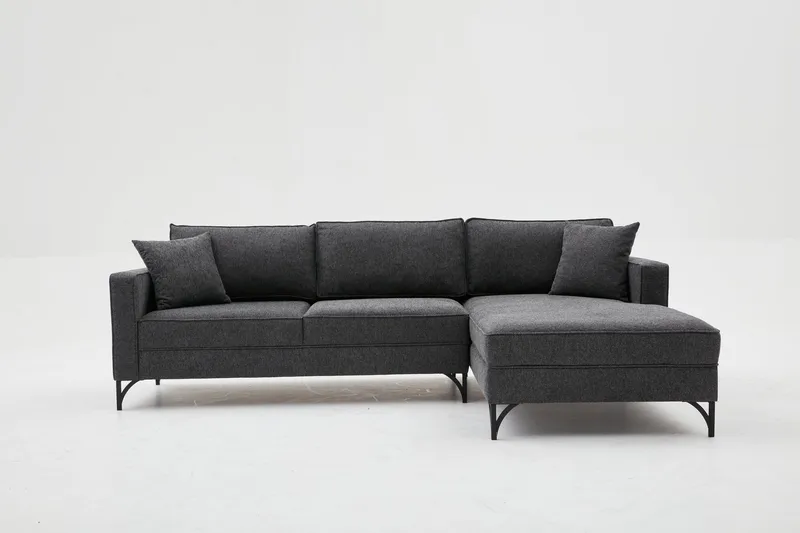 Retzow Soffa m. Divan 4-sits - Antracit - Möbler - Vardagsrum - Soffor - Divansoffa & schäslong
