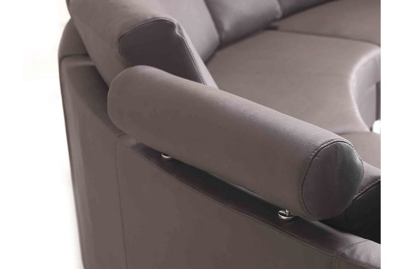 Rotunde Divansoffa 448 cm - Brun - Möbler - Vardagsrum - Soffor - Skinnsoffor