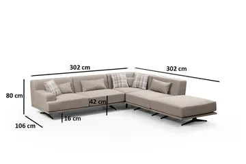 Sanroman Divansoffa - Beige - Möbler - Vardagsrum - Soffor - Divansoffa & schäslong