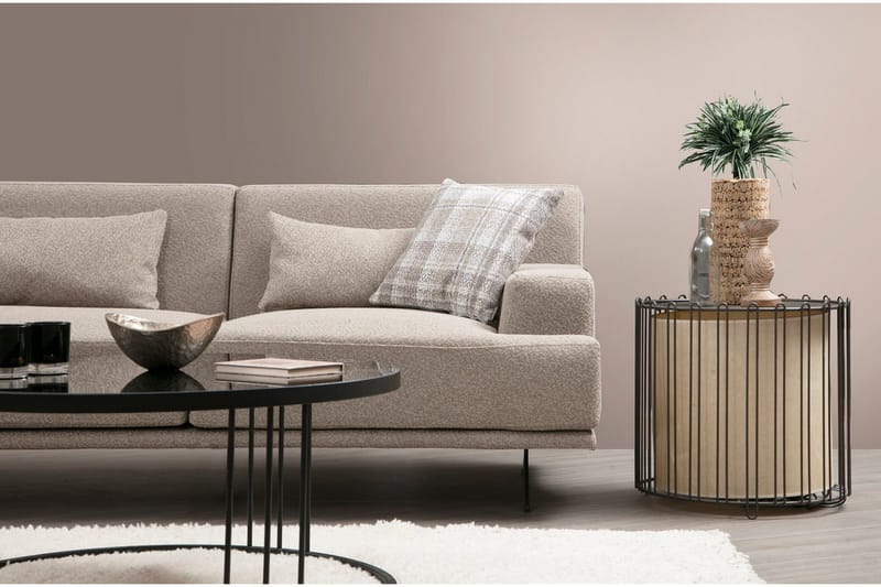 Sanroman Vänstervänd L-formad Schäslongsoffa 302 cm i Tyg - Beige - Möbler - Vardagsrum - Soffor - Divansoffa & schäslong