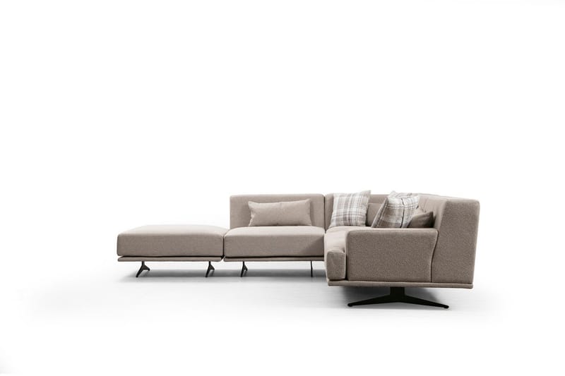 Sanroman Vänstervänd L-formad Schäslongsoffa 302 cm i Tyg - Beige - Möbler - Vardagsrum - Soffor - Divansoffa & schäslong