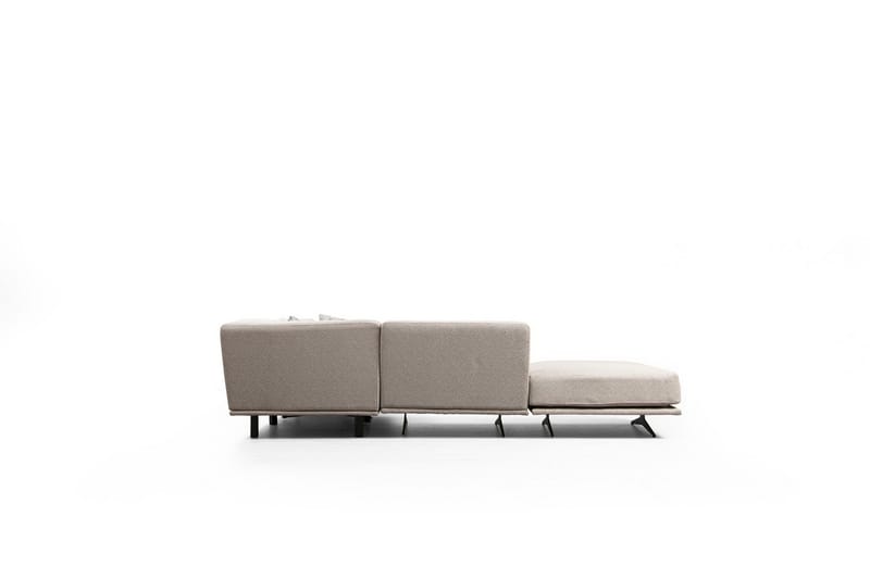 Sanroman Vänstervänd L-formad Schäslongsoffa 302 cm i Tyg - Beige - Möbler - Vardagsrum - Soffor - Divansoffa & schäslong