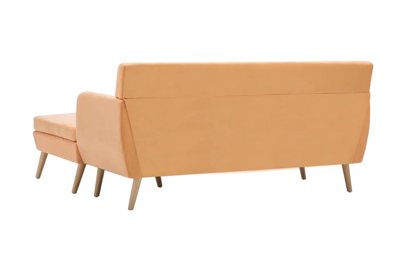 Soffa L-formad tyg 171,5x138x81,5 cm orange - Orange - Möbler - Vardagsrum - Soffor - Divansoffa & schäslong