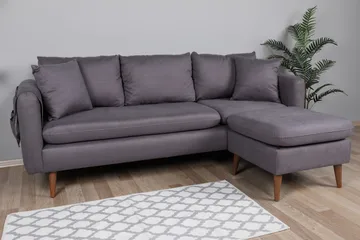 Sofiko Divansoffa Höger - Antracit/Natur - Möbler - Vardagsrum - Soffor - Divansoffa & schäslong