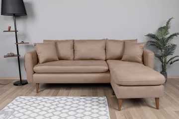 Sofiko Divansoffa Höger - Brun/Natur - Möbler - Vardagsrum - Soffor - Divansoffa & schäslong
