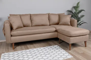 Sofiko Divansoffa Höger - Brun/Natur - Möbler - Vardagsrum - Soffor - Divansoffa & schäslong