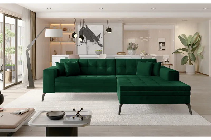 Solangis Divansoffa Höger, Grön