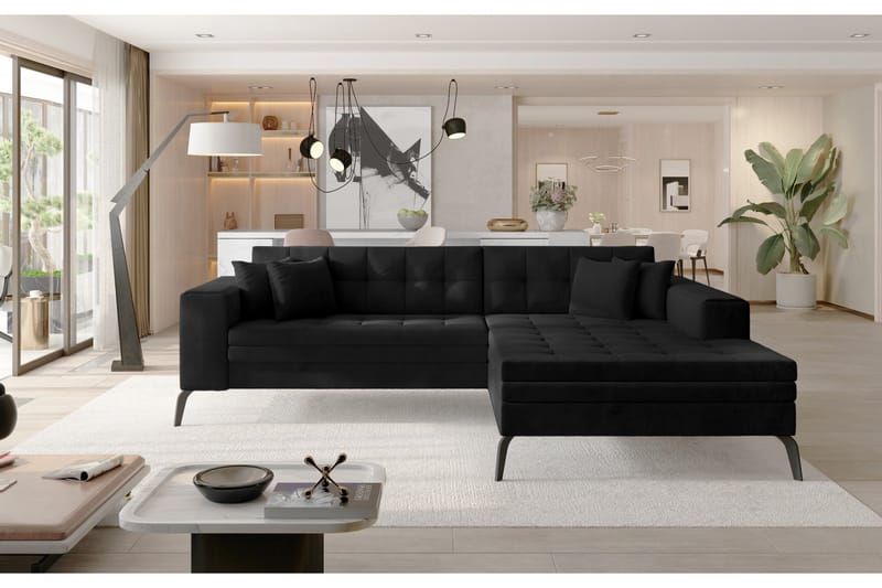 Solangis Divansoffa Höger - Svart - Möbler - Vardagsrum - Soffor - Divansoffa & schäslong