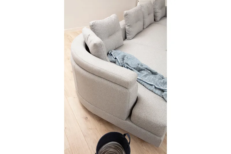 Tekawa Soffa m. Divan 4-sits - Ljusgrå - Möbler - Vardagsrum - Soffor - Divansoffa & schäslong