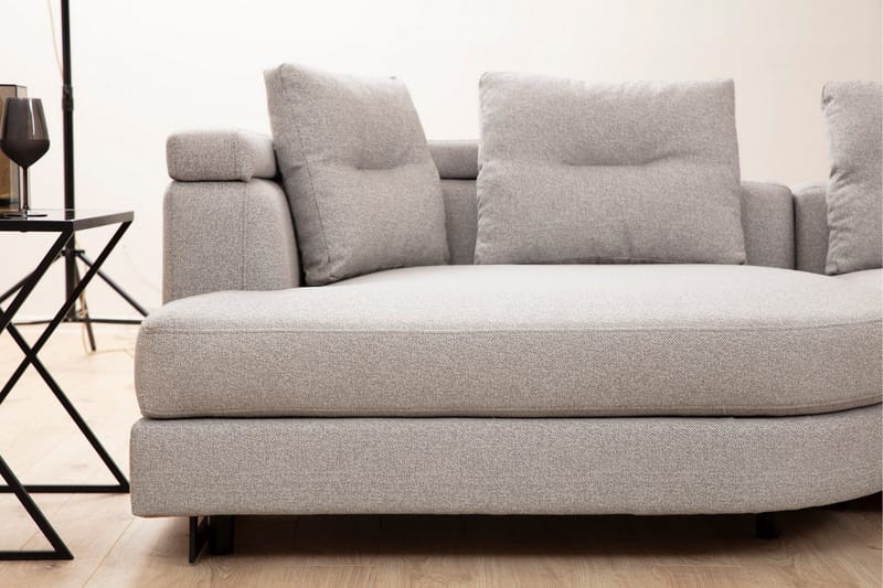 Tekawa Soffa m. Divan 4-sits - Ljusgrå - Möbler - Vardagsrum - Soffor - Divansoffa & schäslong
