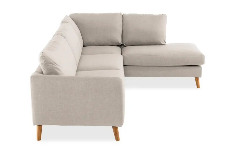 Trend 4-sits Högervänd L-formad Schäslongsoffa i Tyg 280 cm bred - Beige - Möbler - Vardagsrum - Soffor - Divansoffa & schäslong