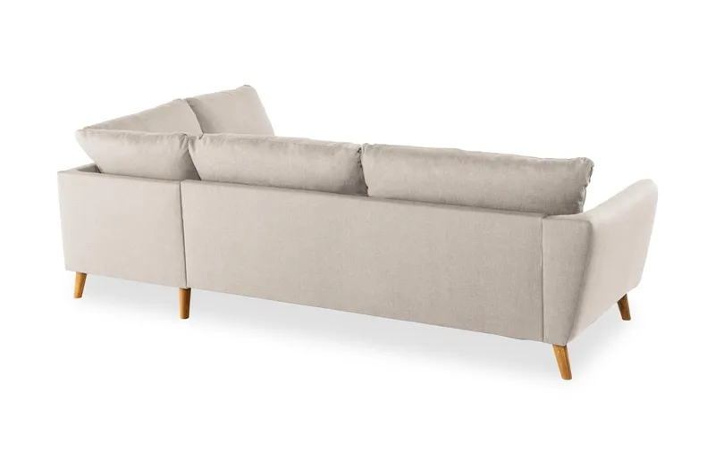 Trend 4-sits Högervänd L-formad Schäslongsoffa i Tyg 280 cm bred - Beige - Möbler - Vardagsrum - Soffor - Divansoffa & schäslong