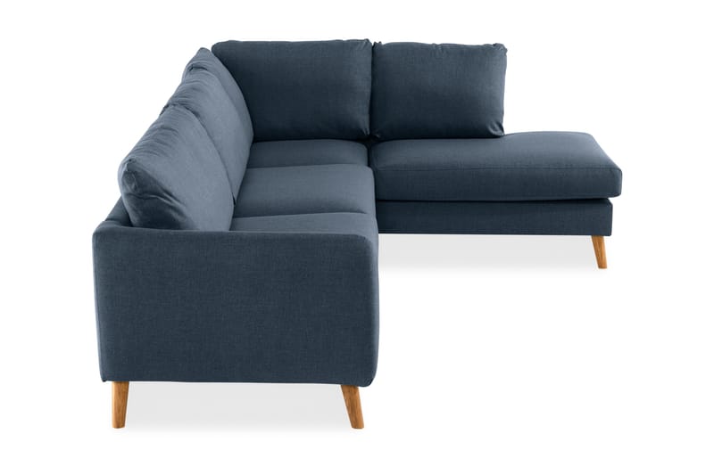 Trend 4-sits Högervänd L-formad Schäslongsoffa i Tyg - Blå - Möbler - Vardagsrum - Soffor - Divansoffa & schäslong