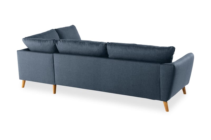 Trend 4-sits Högervänd L-formad Schäslongsoffa i Tyg - Blå - Möbler - Vardagsrum - Soffor - Divansoffa & schäslong