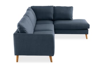 Trend 4-sits Högervänd L-formad Schäslongsoffa i Tyg - Blå - Möbler - Vardagsrum - Soffor - Divansoffa & schäslong