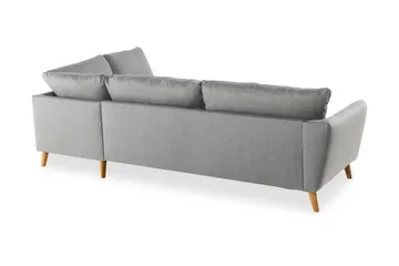 Trend 4-sits Högervänd L-formad Schäslongsoffa i Tyg - Grå - Möbler - Vardagsrum - Soffor - Divansoffa & schäslong