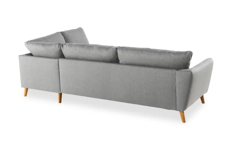 Trend 4-sits Högervänd L-formad Schäslongsoffa i Tyg - Grå - Möbler - Vardagsrum - Soffor - Divansoffa & schäslong