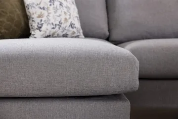 Trend 4-sits Högervänd L-formad Schäslongsoffa i Tyg - Grå - Möbler - Vardagsrum - Soffor - Divansoffa & schäslong