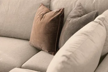 Trend 4-sits Vänstervänd L-formad Divansoffa i Tyg - Beige - Möbler - Vardagsrum - Soffor - Divansoffa & schäslong