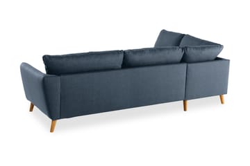 Trend 4-sits Vänstervänd L-formad Schäslongsoffa i Tyg - Blå - Möbler - Vardagsrum - Soffor - Divansoffa & schäslong