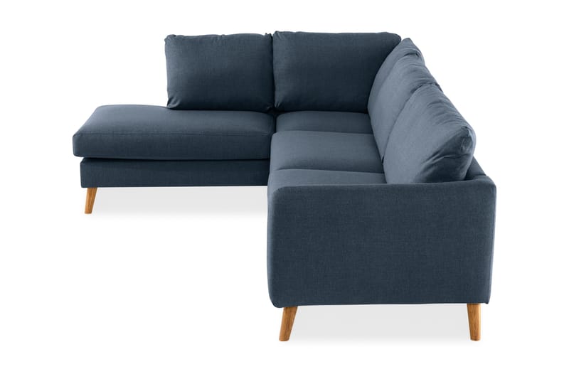 Trend 4-sits Vänstervänd L-formad Schäslongsoffa i Tyg - Blå - Möbler - Vardagsrum - Soffor - Divansoffa & schäslong