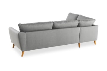 Trend 4-sits Vänstervänd L-formad Schäslongsoffa i Tyg - Grå - Möbler - Vardagsrum - Soffor - Divansoffa & schäslong