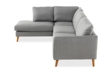 Trend 4-sits Vänstervänd L-formad Schäslongsoffa i Tyg - Grå - Möbler - Vardagsrum - Soffor - Divansoffa & schäslong